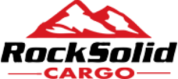 Red and black Rock Solid Cargo Trailers logo